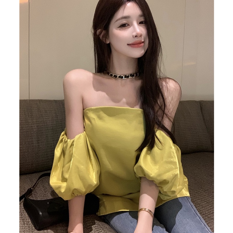 Áo Trễ Vai Tay Phồng Dáng Rộng Thời Trang Nữ Độc Đáo