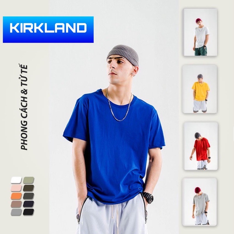 Áo phông KIRKLAND UNISEX 🌹 FREESHIP 🌹Áo thun trơn Kirkland [Nam, Nữ] -Trắng,Đen, Xanh,Đỏ, Rêu,Xám - Màu: | BigBuy360 - bigbuy360.vn