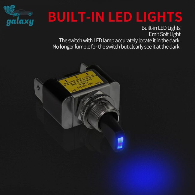 1 Cặp Công Tắc Đòn Bẩy Có Đèn Led 12v/30a Cho Xe Hơi