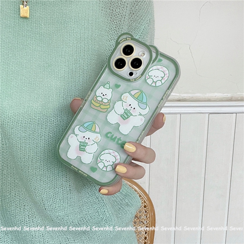 Ốp Điện Thoại Mềm Họa Tiết Đầu Gấu Và Hoa Cho iPhone 14 13 12 11 Pro Max Xs Max Xr X 6 6s Plus