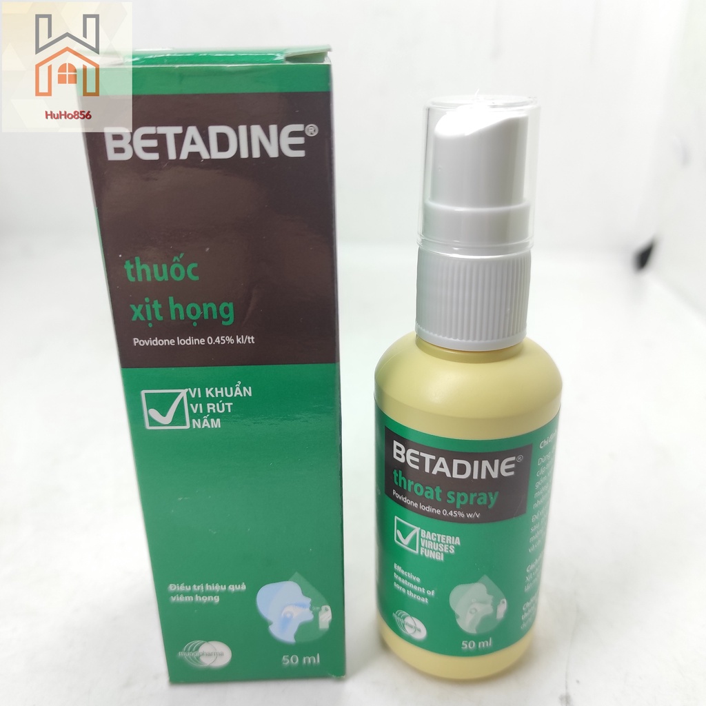 Dung Dịch Xịt Họng Betadine - BETADINE Throat Spray - Lọ 50ml