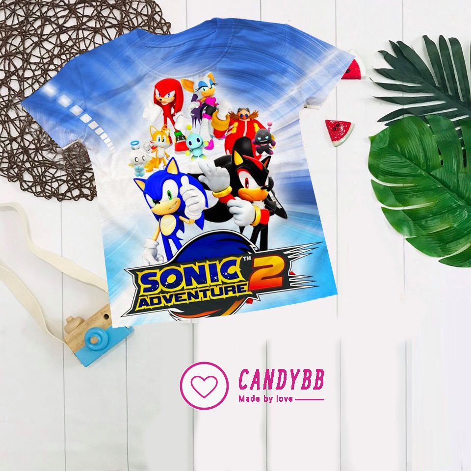 Áo thun 3D Nhím Sonic siêu ngầu cho bé trai