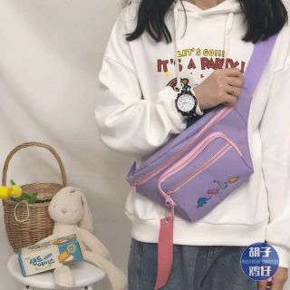 Túi ngực 4 khủng long 2 màu