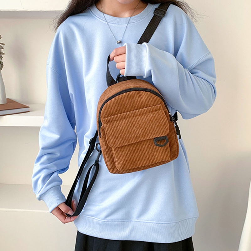 Ba Lô Vải Nhung Mini Thời Trang Mùa Thu Dùng Đi Học/Du Lịch/Đi Mua Sắm