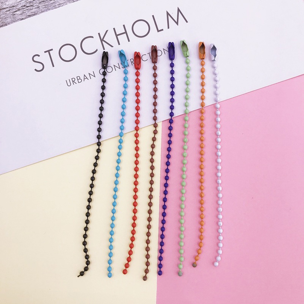 Bộ 120 sợi dây đính hạt bi nhiều màu sắc phun sơn dùng để làm đồ thủ công tự làm/ nhãn dán búp bê/ móc khóa