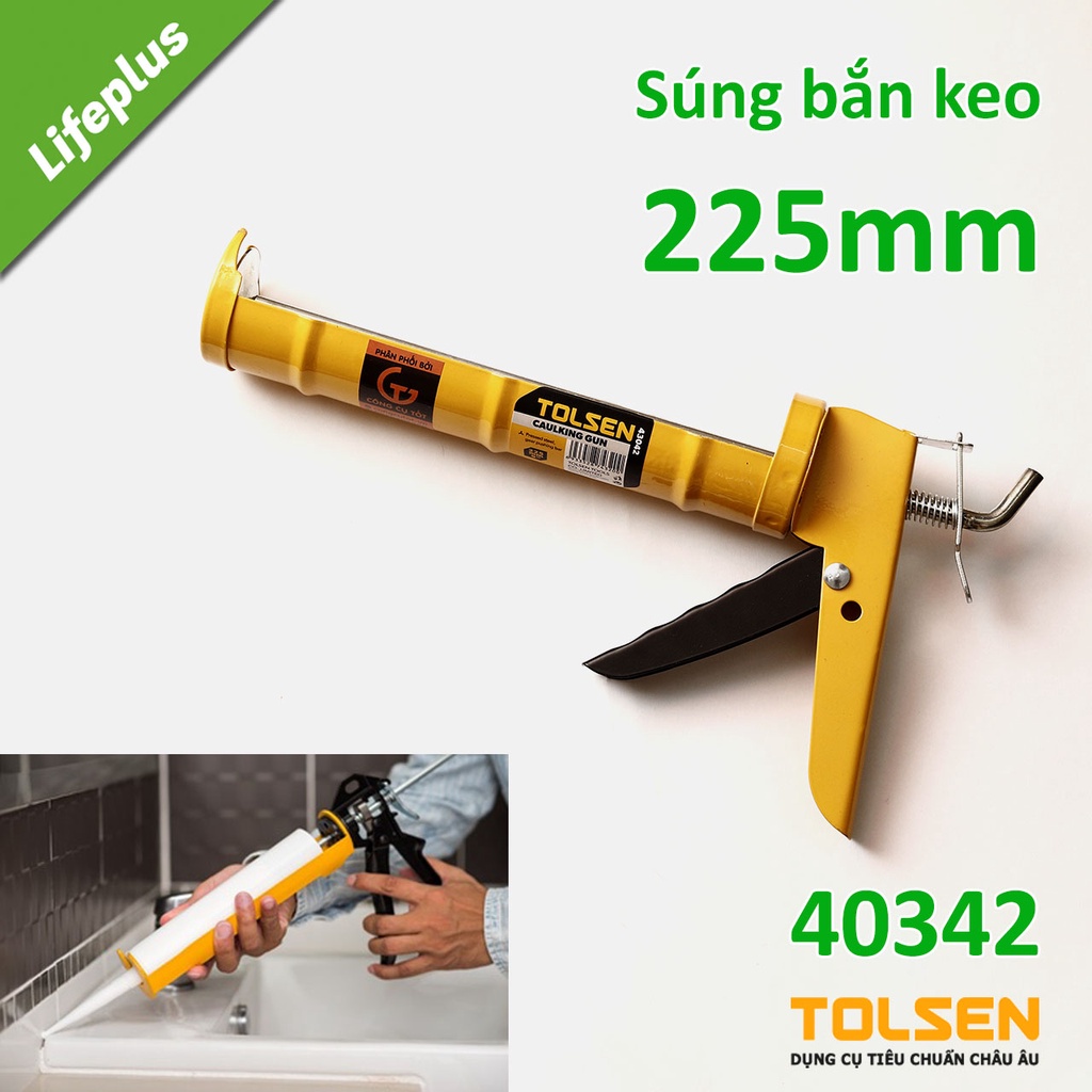 Súng bắn keo silicon 225mm Tolsen 43042