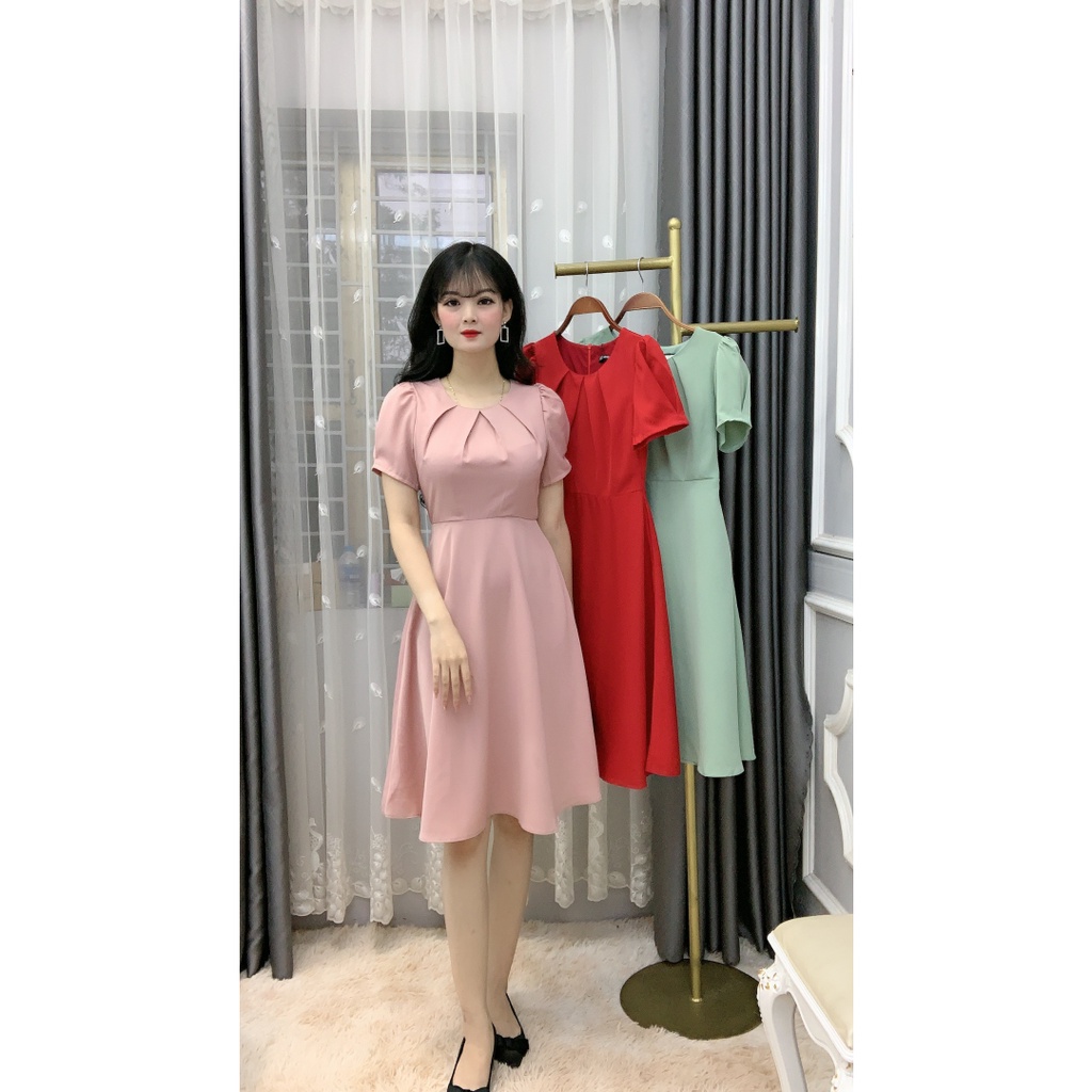 Đầm Trơn Xếp Ly Ngực YANDO DA19