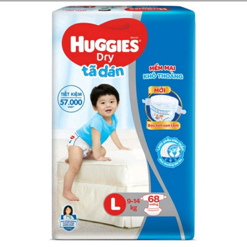 Tã dán Huggies size L gói 68miếng