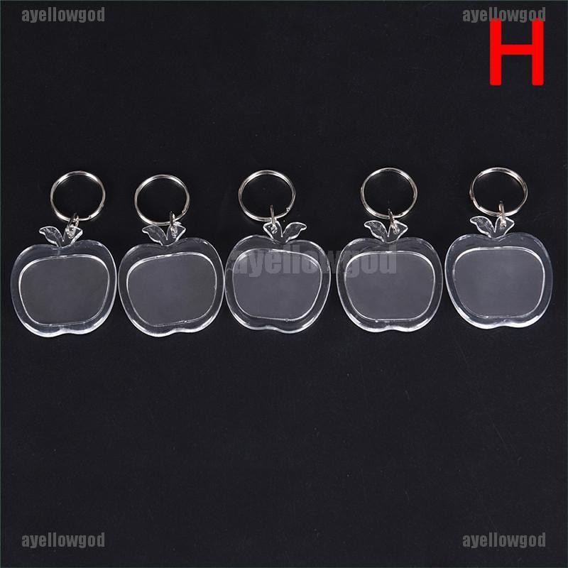 Set 5 Móc Khóa Khung Ảnh Trong Suốt DIY