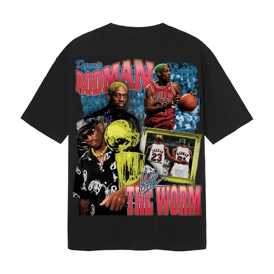 BLANK | Áo Thun RODMAN 2.0 Tay Lỡ Unisex - Đen Cổ Tròn