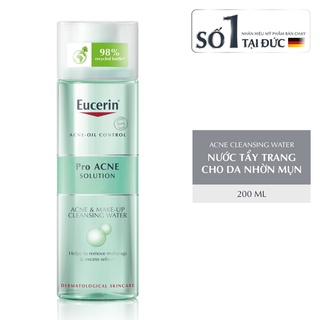 Eucerin tẩy trang cho da mụn - pro acne & make up cleansing water