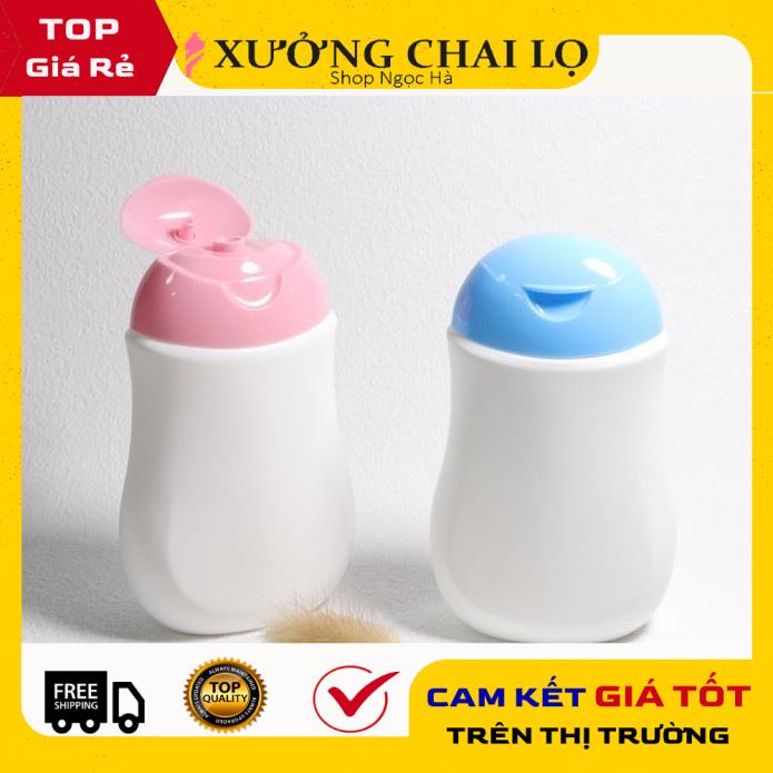 Chai Chiết Mĩ Phẩm ❤ GIÁ RẺ NHẤT ❤ Chai nhựa pet nắp bật dẹp baby 90ml/180ml chiết mỹ phẩm, đựng gel, nước rửa tay