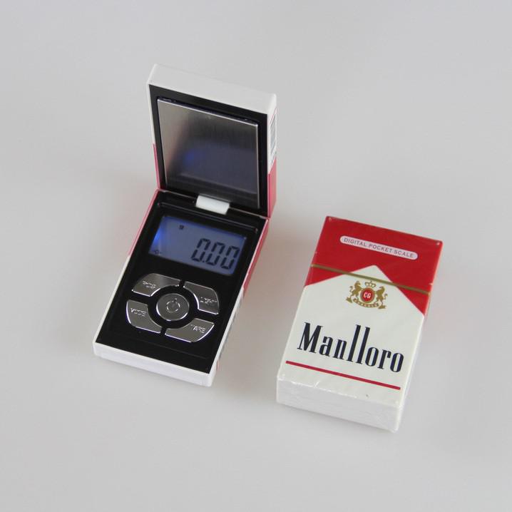 Cân điện tử mini 100g/0.01g hình bao thuốc Manllo