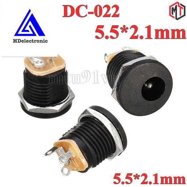 Jack Nguồn DC-022 5.5*2.1mm có ren ốc Zin