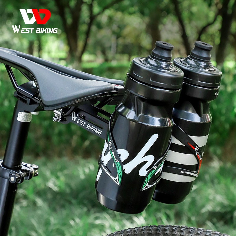 Giá giữ bình nước mở rộng WEST BIKING gắn phía sau yên xe đạp leo núi bằng hợp kim nhôm tiện lợi