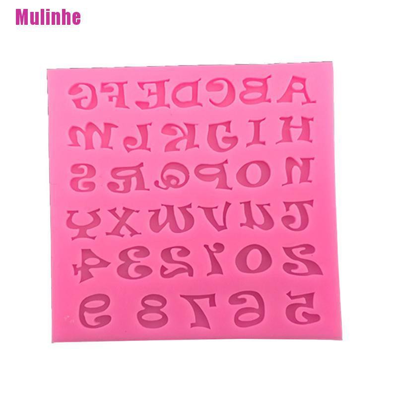 1 Khuôn Silicone Tạo Hình Bảng Chữ Cái Trang Trí Bánh Kem / Sô Cô La
