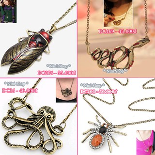 Dây chuyền kiểu hình thú rùa - nhện - dế - rắn (kéo sang phải xem thêm mẫu)
