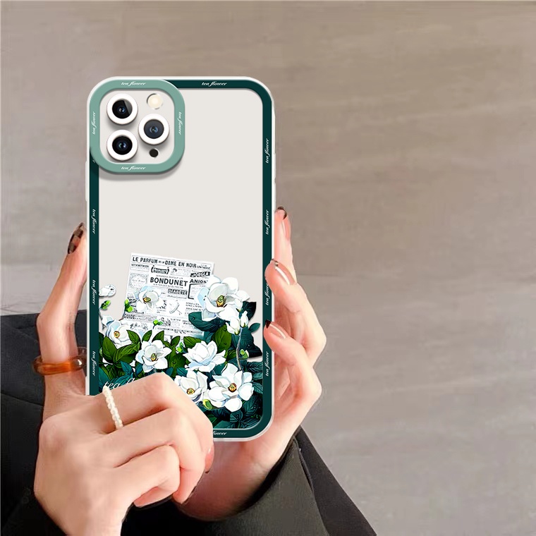Ốp Điện Thoại TPU Dẻo Trong Suốt Họa Tiết Hoa Xinh Xắn Cho IPhone 14 12 13 X XS XR 11 14 Pro Max 6 6S 7 8 Plus