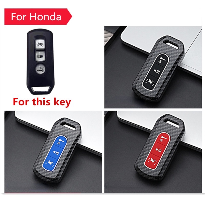 Vỏ Silicon Sợi Carbon Bảo Vệ Chìa Khóa Thông Minh Cho Honda PCX 125 150 160 ADV 150 Click VARIO Airblade VISION For Honda PCX ADV 150 Sh 125