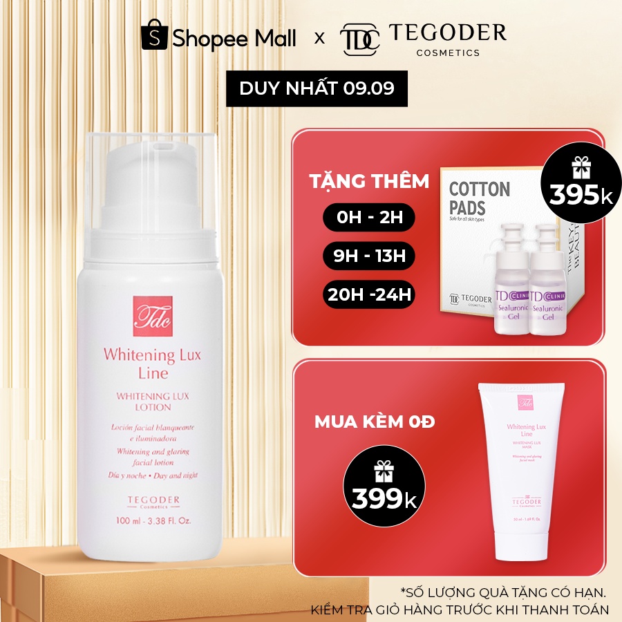 Lotion dưỡng da làm trắng sáng Tegoder Whitening lux lotion 100 ml mã 7498