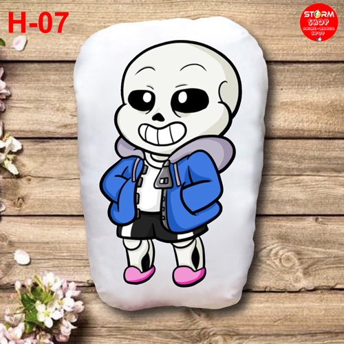 Gối Ôm  gấu bông sans undertale game (In hình 2 mặt , chất liệu vải Nhung)