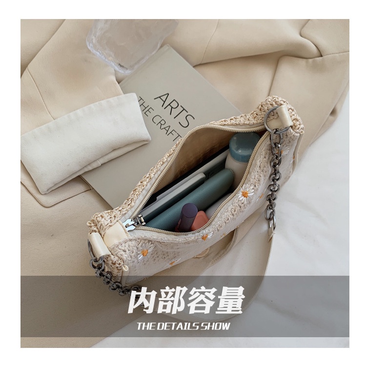 Túi xách Jasmin Noir hình vuông nhỏ thêu caro thời trang đơn giản cho nữ