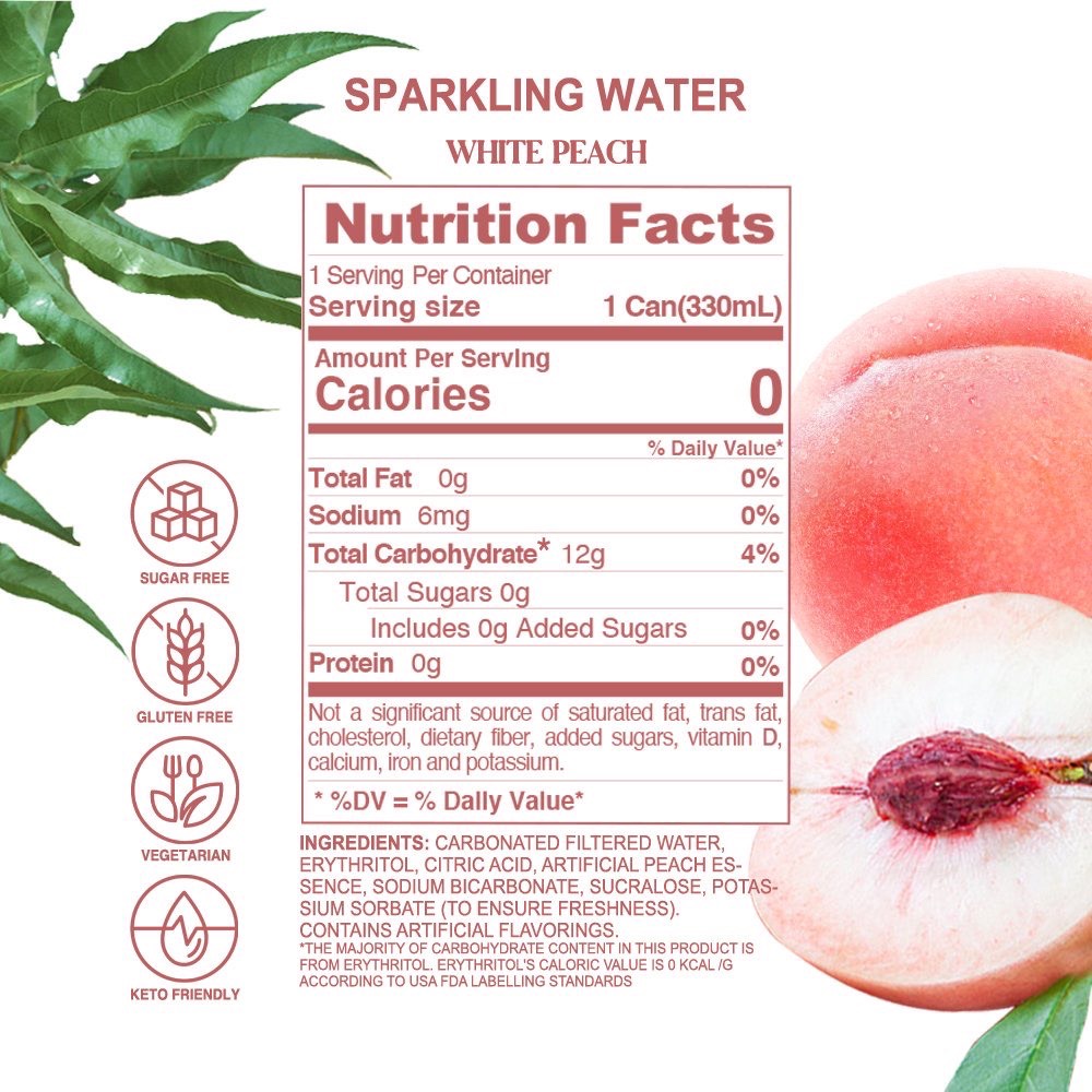 Combo 6 lon Nước Soda trái cây Genki Forest Sparkling có ga không Calo lon 330ml ＊AramoMart＊
