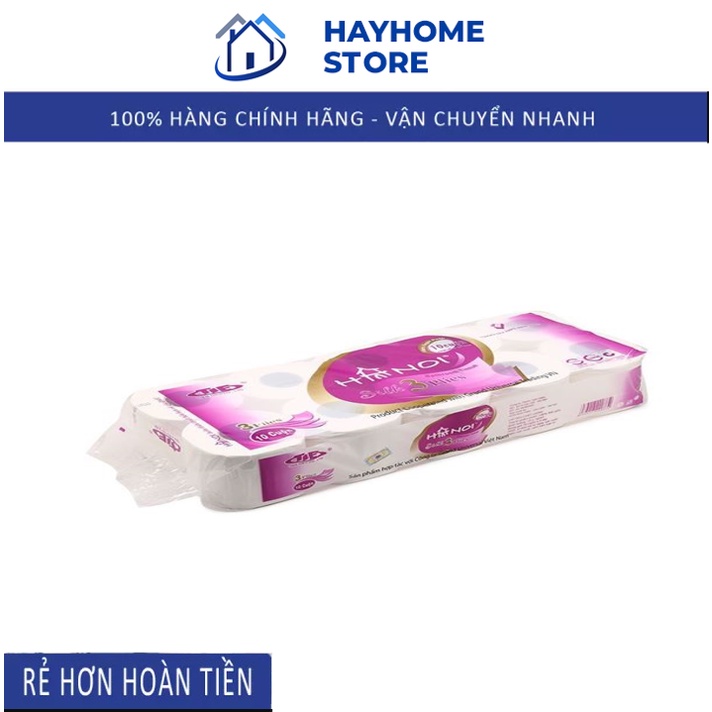 Giấy Vệ Sinh Hà Nội Hàng Loại 1 Chính Hãng Bịch 10 Cuộn