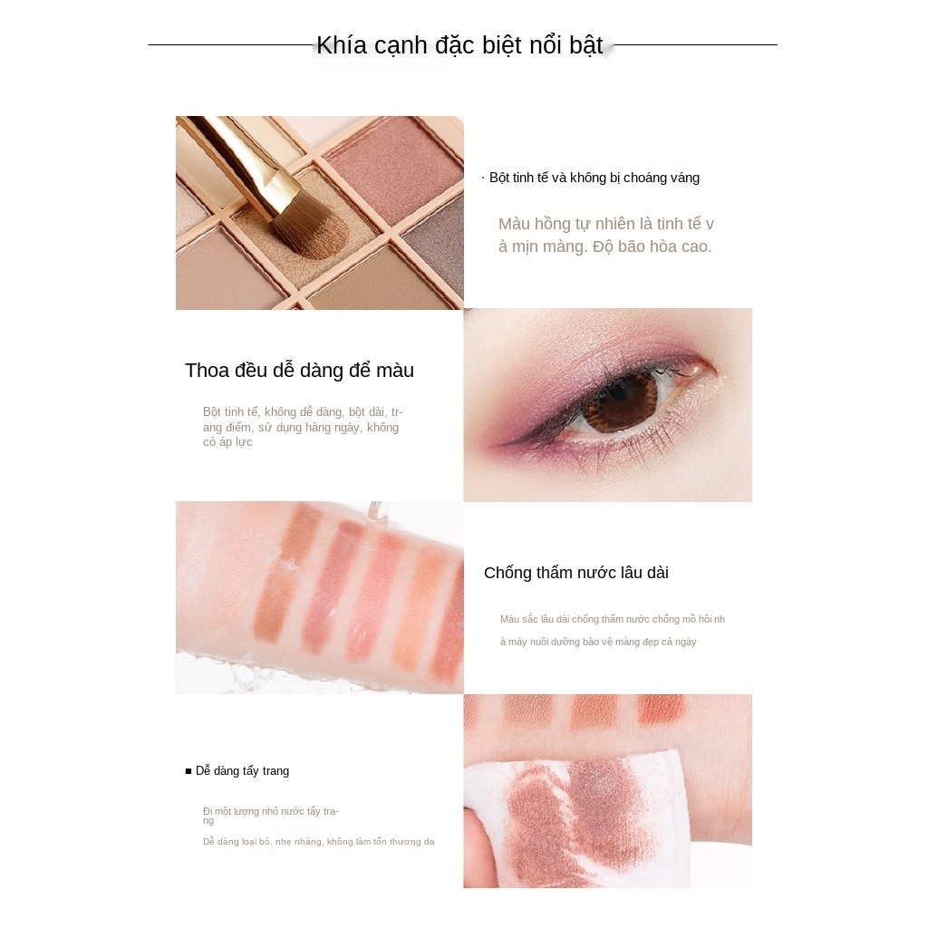 [Hàng mới về] Bảng phấn mắt 9 màu tự nhiên xinh xắn lâu trôi | BigBuy360 - bigbuy360.vn