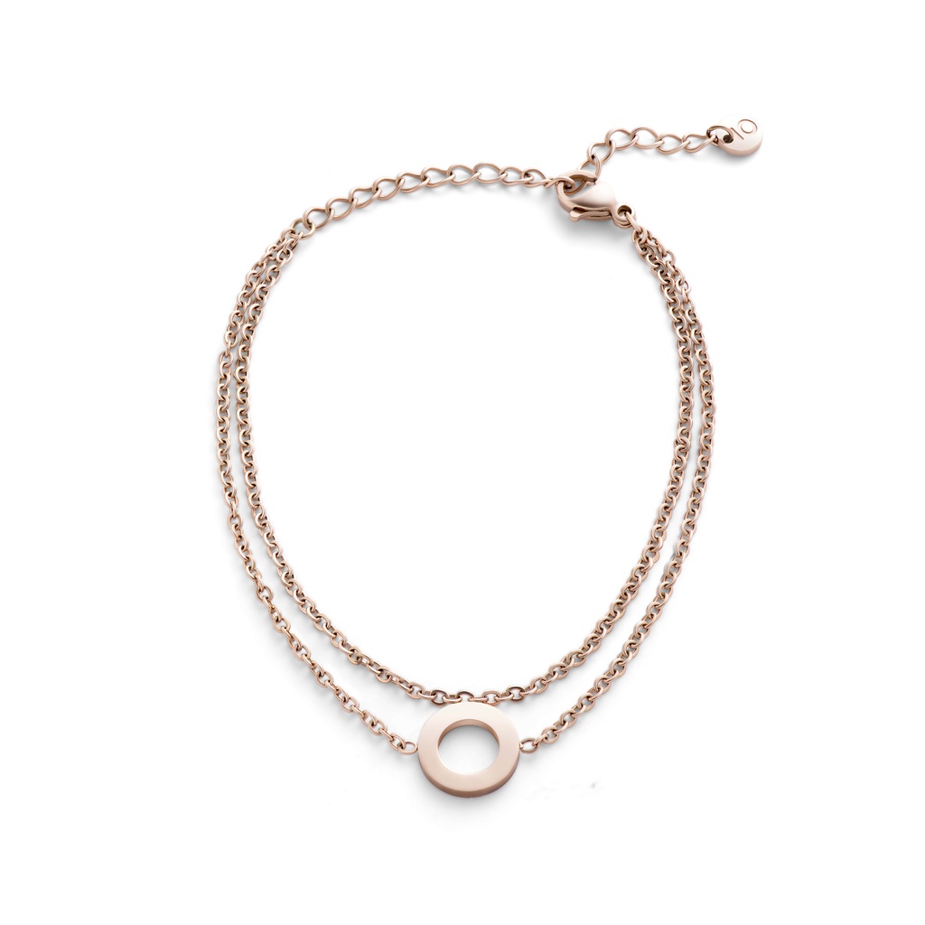 Vòng Tay Nữ Curnon Luna Bracelet - Trang Sức Phụ Kiện Đeo Tay Thời Trang-Thiết Kế độc đáo dây 2 lớp hoạt tiết mặt tròn
