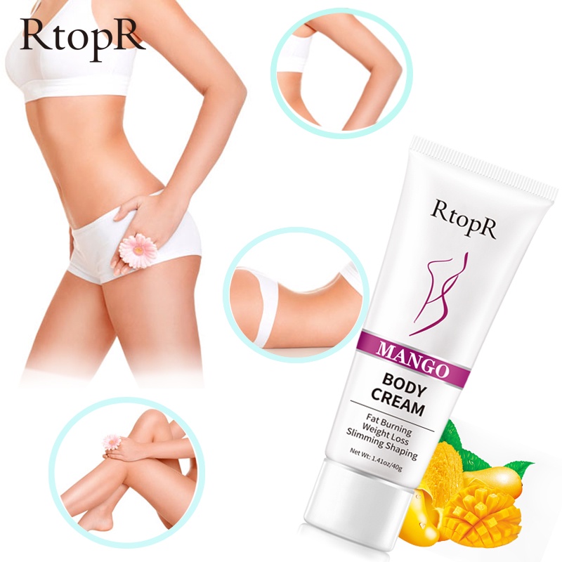 RtopR Kem giảm cân Quả xoài Giảm Béo Body Giảm Béo Định Hình Tạo Đường Cong Đẹp Làm Săn Chắc Cơ Thể Mango Slimming Weight Lose Cream 40g