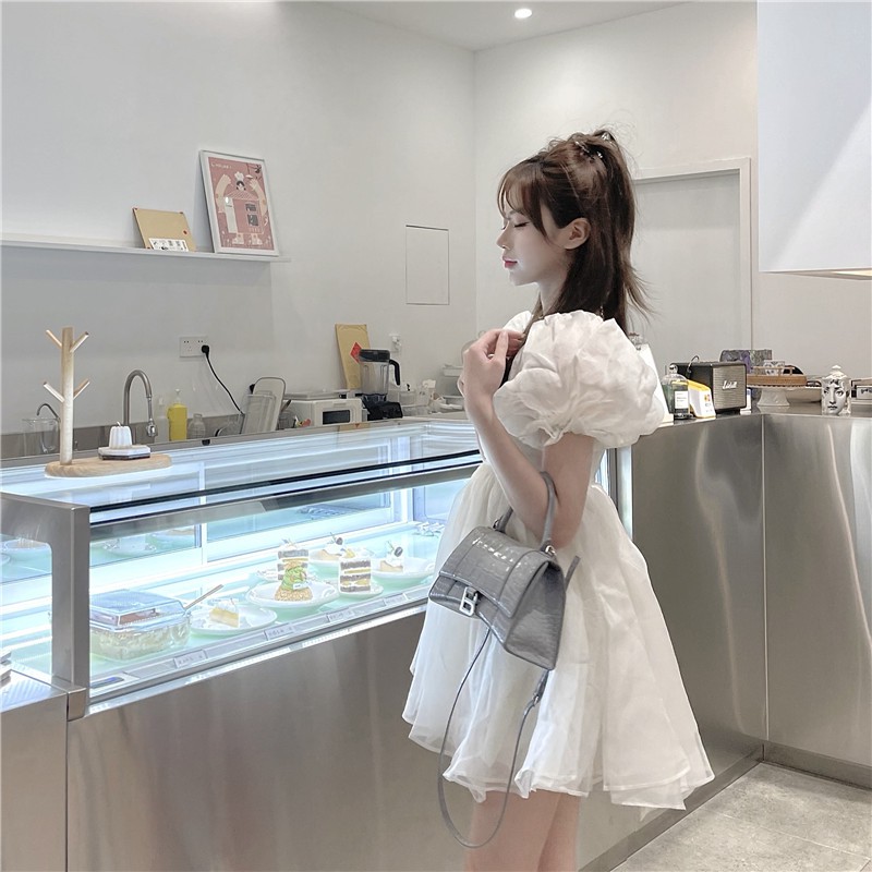 Đầm nữ tay ngắn xòe bồng bềnh tiểu thư Emilyshop ulzzang