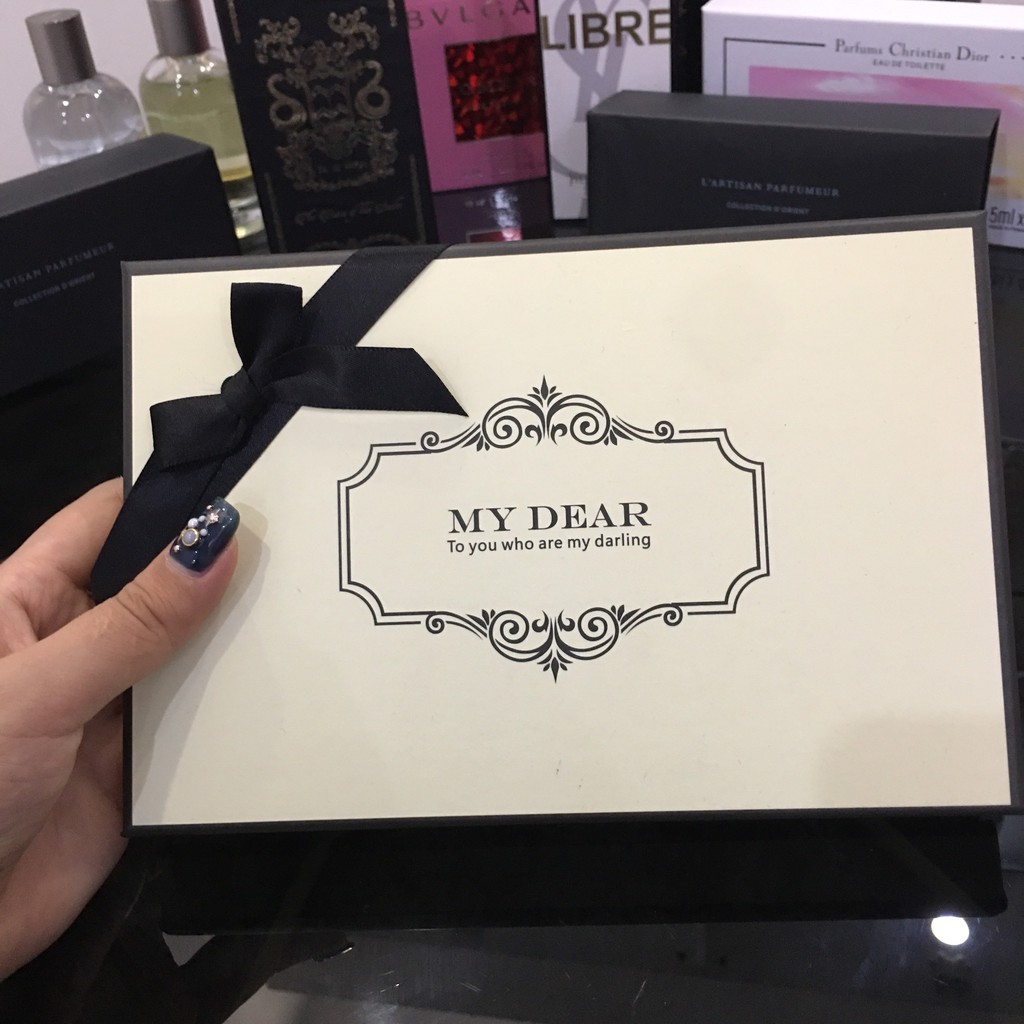 Set 5 chai Nước Hoa Dior Mini, Set nước hoa kèm son dior perfume lipstick set.
