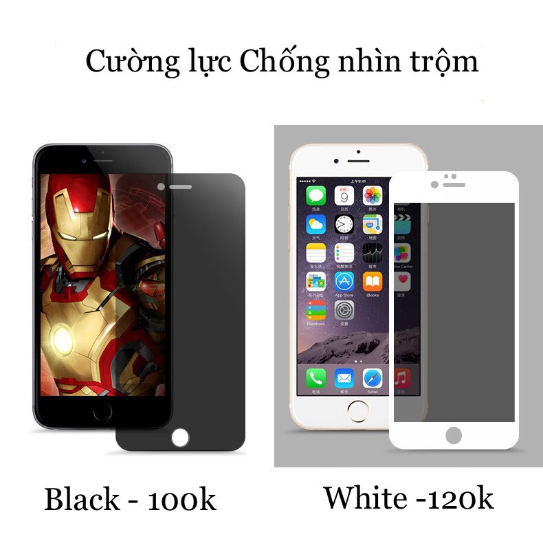 Kính cường lực iphone Chống Nhìn Trộm 5/5s/6plus/6s/6splus/7/7plus/8/8plus/plus/x/xr/xs/11/12/pro/max/