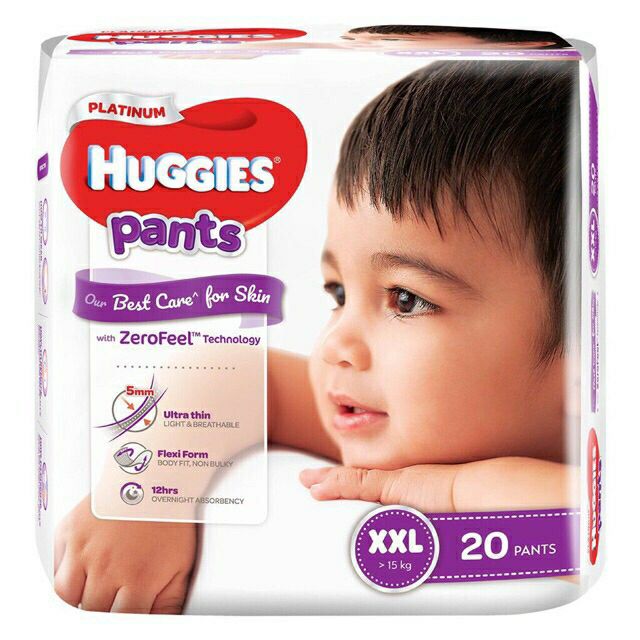 Combo 3 gói Tã quần Siêu cao cấp Huggies Platinum M33, L27, XL24, XXL20 mới