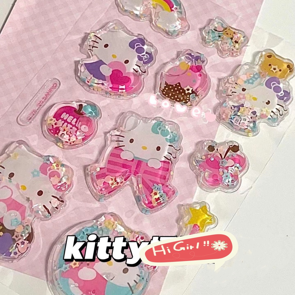 Sticker Dán Trang Trí Điện Thoại Hình Hello Kitty 3D Xinh Xắn