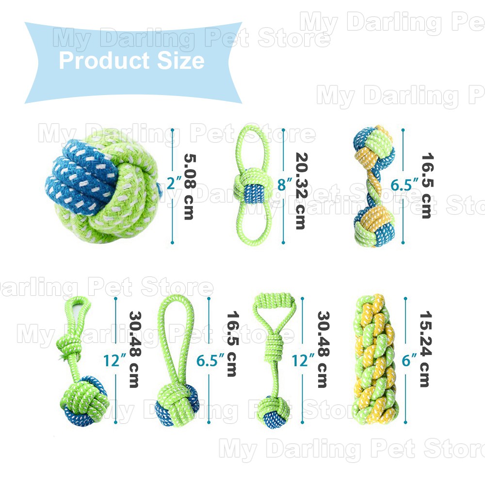 Đồ chơi nhai gặm bằng dây thừng cotton cho cún cưng chơi ngoài trời làm sạch răng TY0076