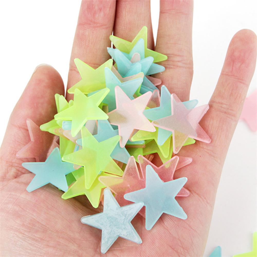 Set 40/70 Sticker Ngôi Sao Dạ Quang Dán Tường Trang Trí Phòng Ngủ Cho Bé N6X5
