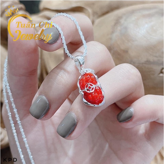 ⚡MẪU MỚI⚡ Dây Chuyền Nữ Kết Hợp Mặt Tỳ Hưu Đá Phong Thủy, Chiêu Hút Tài Lộc