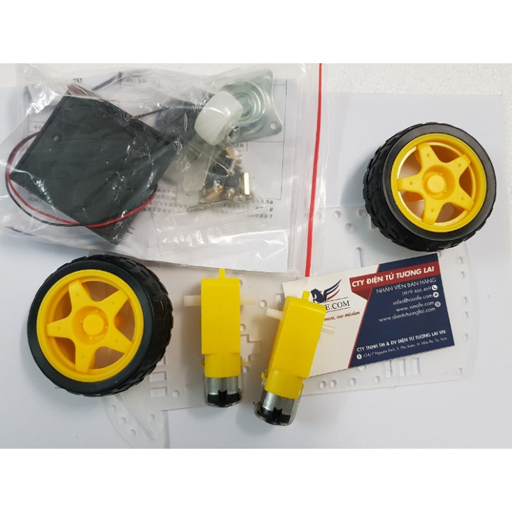 Bộ Kit Khung Xe Robot 3 Bánh - tự lắp ráp (DIY)