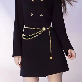 Dây xích kim loại đeo thắt lưng thời trang quyến rũ cho nữ thắt lưng ngọc trai chain nữ dây xích nữ dây nịt
