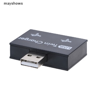 [mayshows] 1-to-2 port usb 2.0 male usb dual splitter hub cord adapter converter [new]