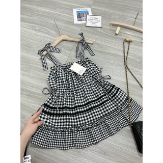 Áo kẻ 2 dây bèo