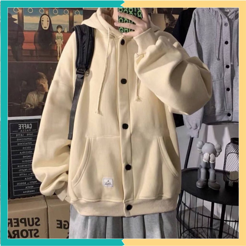 Áo hoodie nỉ bomber nam nữ phong cách ovesize siêu đẹp vải dày from rộng unisex K43