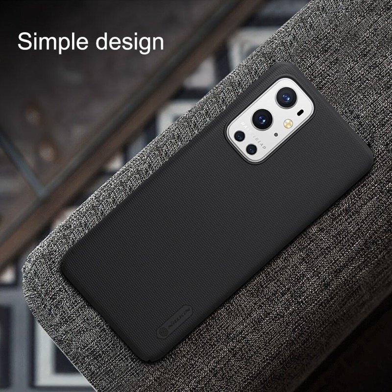 Ốp lưng Nillkin sần cho Oneplus 9 Pro nhựa cứng PC chống Vân tay tặng giá đỡ