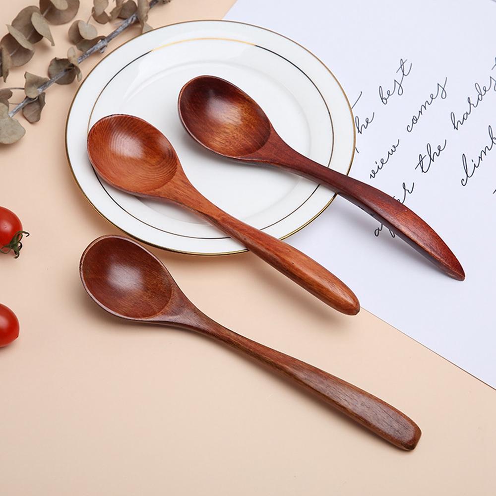 YIYU Muỗng Gỗ Cán Dài Phong Cách Nhật Bản Thân Thiện Với Môi Trường