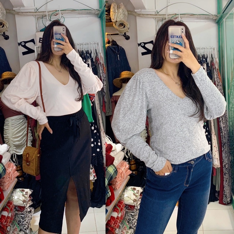 Áo len f21 plus bigsize hồng/xám tiêu