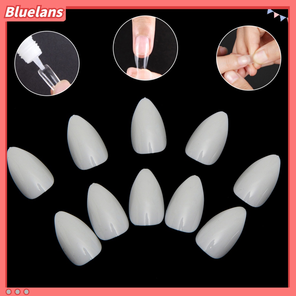 Bluelans♡ Bộ 500 Móng Tay Giả Gắn Trang Trí Nghệ Thuật
