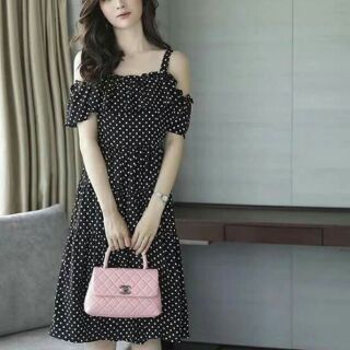 Váy maxi chấm bi