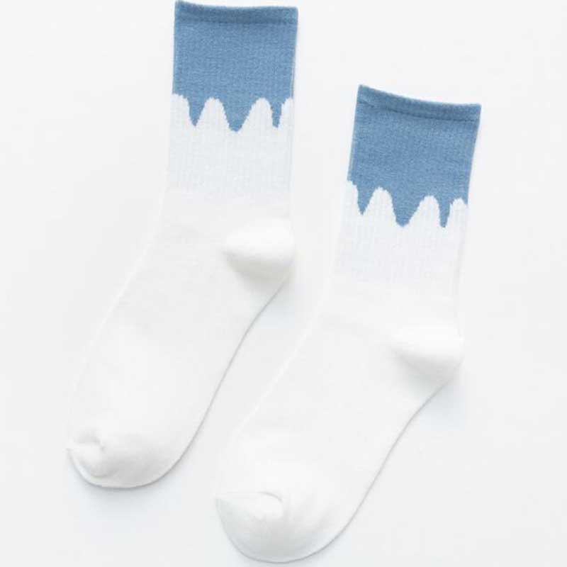 Đôi Vớ Cotton Họa Tiết Sọc Caro Nhiều Màu Dễ Thương Cho Nữ